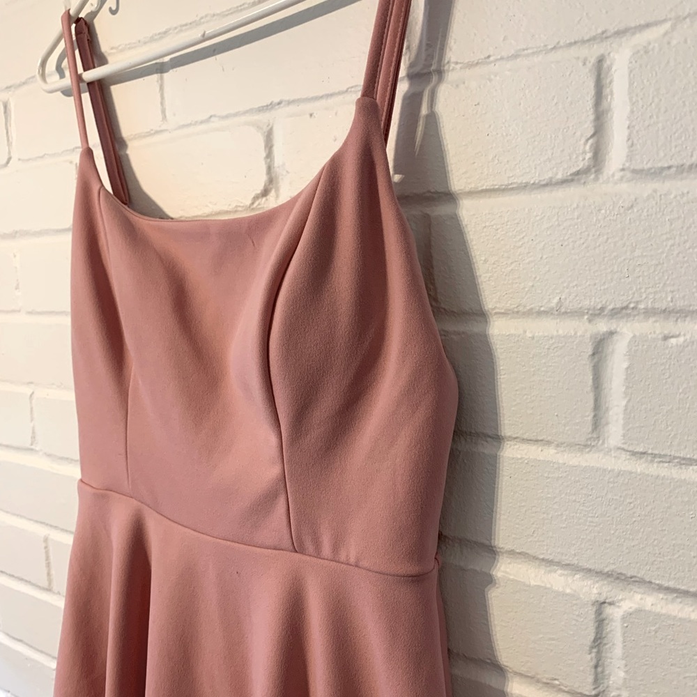 Pink summer spaghetti strap dress